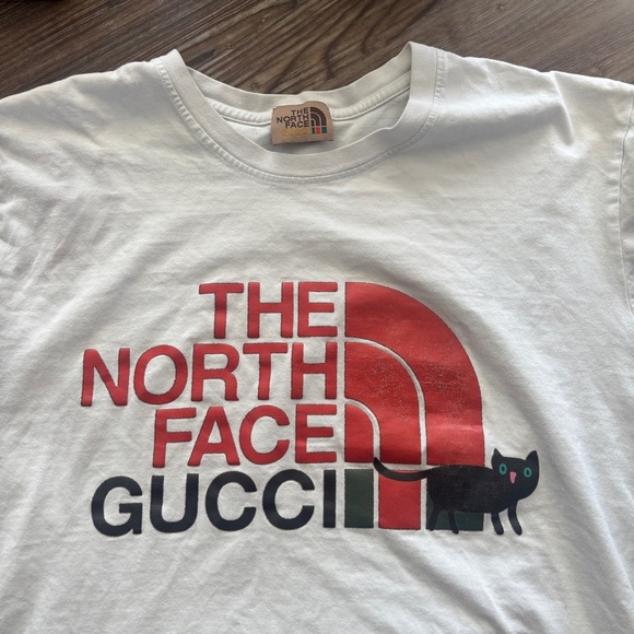 Gucci x The North Face Tee Shirt Women's Size 3XL Designer Crew Neck - Picture 1 of 11